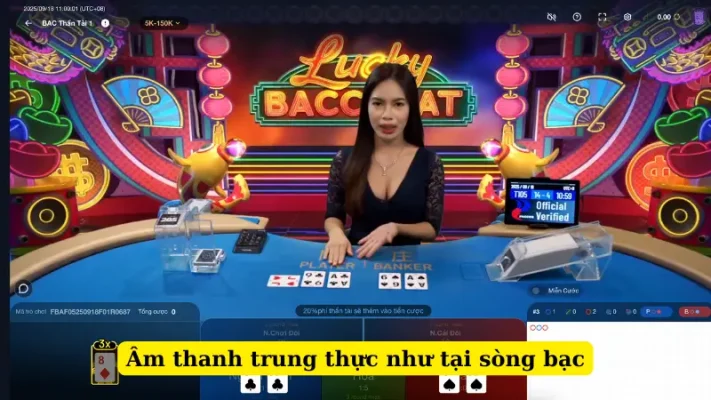 Âm thanh trung thực như tại sòng bạc