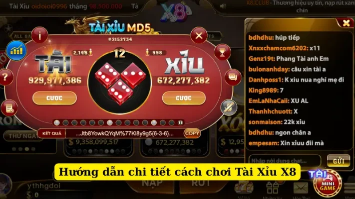 Hướng dẫn chi tiết cách chơi Tài Xỉu X8