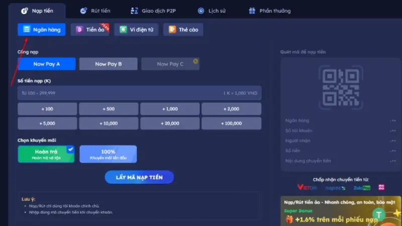 Nạp Tiền Bayclub – Hướng Dẫn Giao Dịch An Toàn Và Nhanh Chóng Cho Người Mới 2026